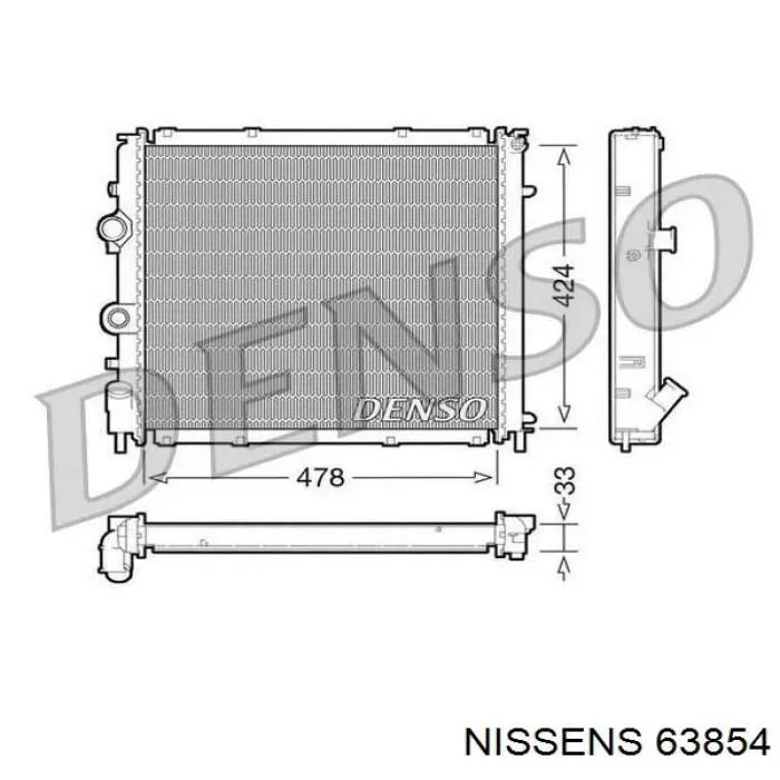 Радиатор 63854 Nissens