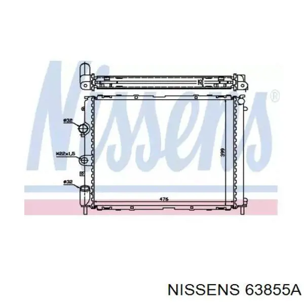 Радиатор 63855A Nissens