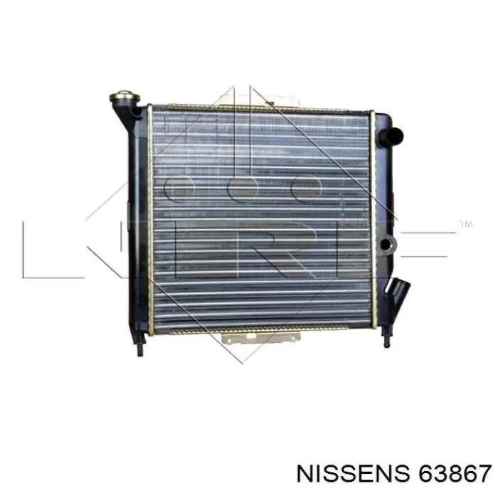 Radiador refrigeración del motor 63867 Nissens