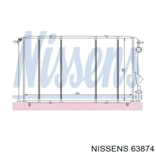 Радиатор 63874 Nissens