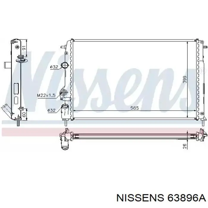 63896A Nissens радиатор