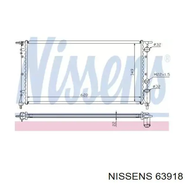 63918 Nissens Радиатор основной