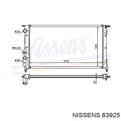 Радиатор 63925 Nissens