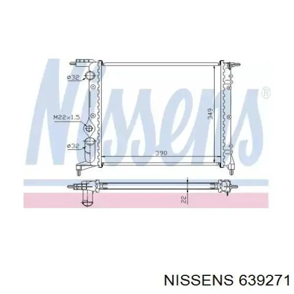 Радиатор 639271 Nissens