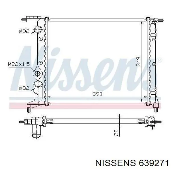 639271 Nissens Радиатор основной