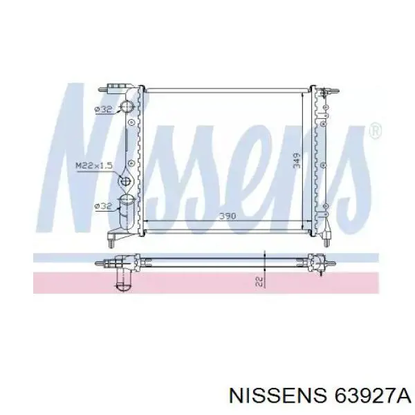 Радиатор 63927A Nissens