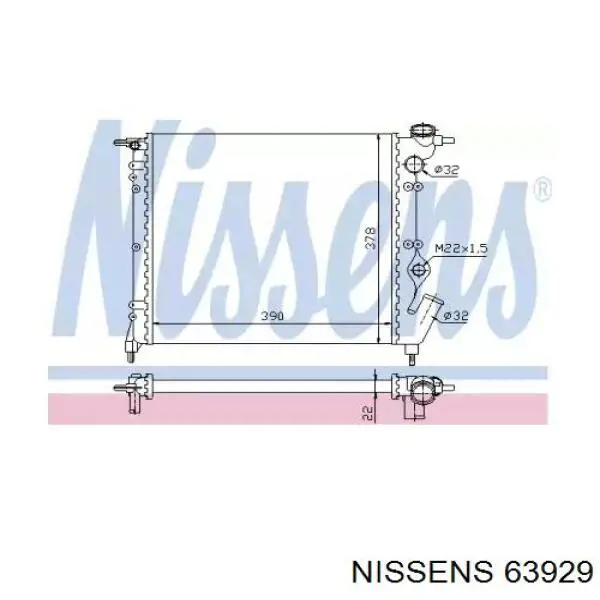 Радиатор 63929 Nissens