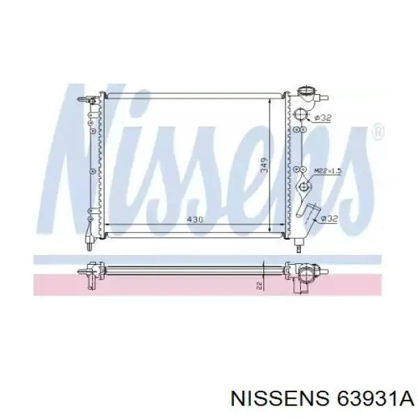 Радиатор 63931A Nissens