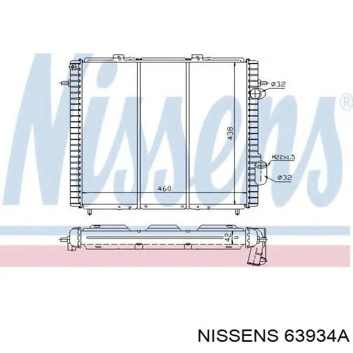 Радиатор 63934A Nissens