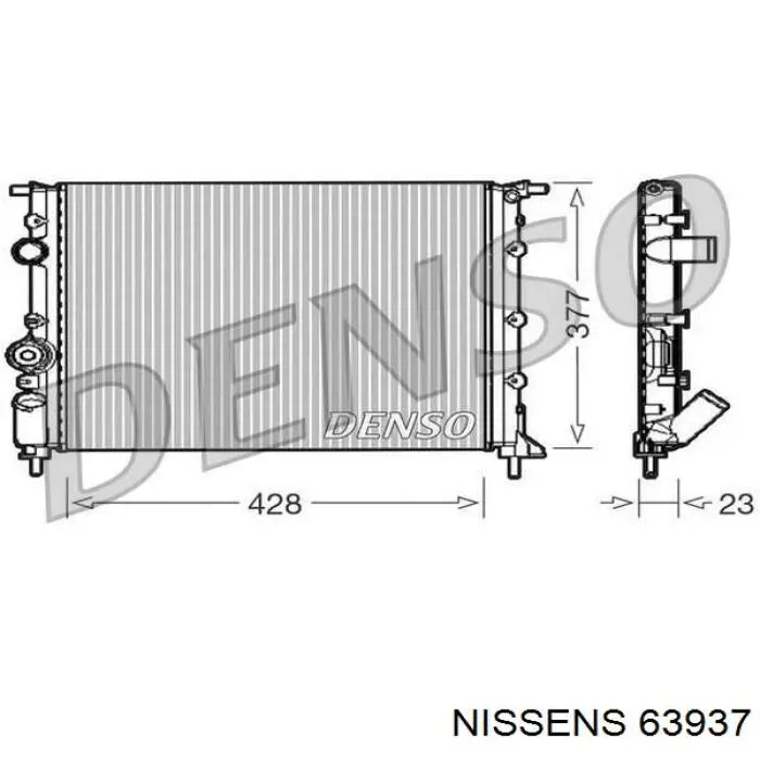 Радиатор 63937 Nissens