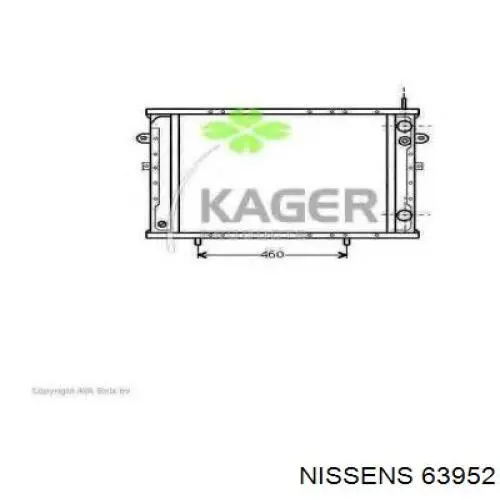 Купить 63952 Nissens Радиатор водяной