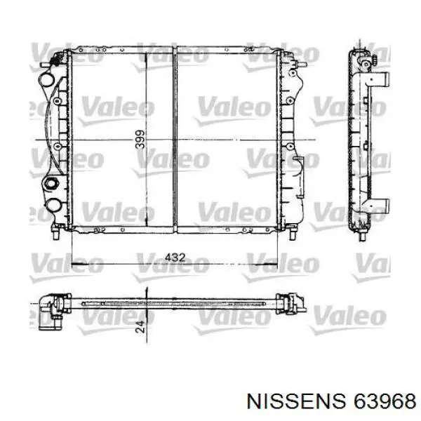 Радиатор 63968 Nissens