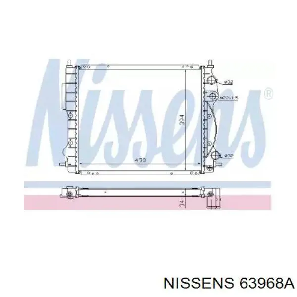 63968A Nissens радиатор