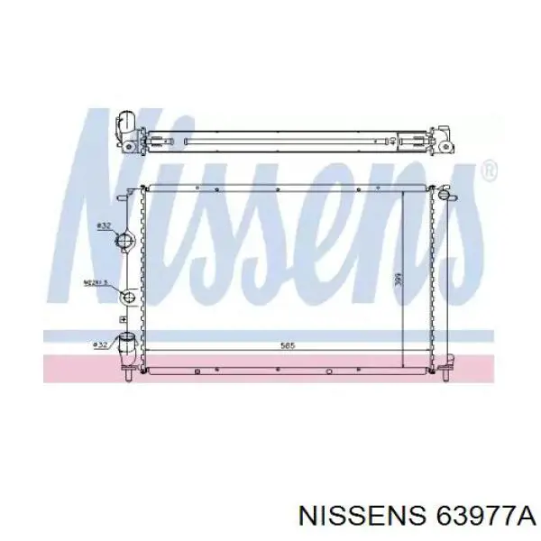 Радиатор 63977A Nissens