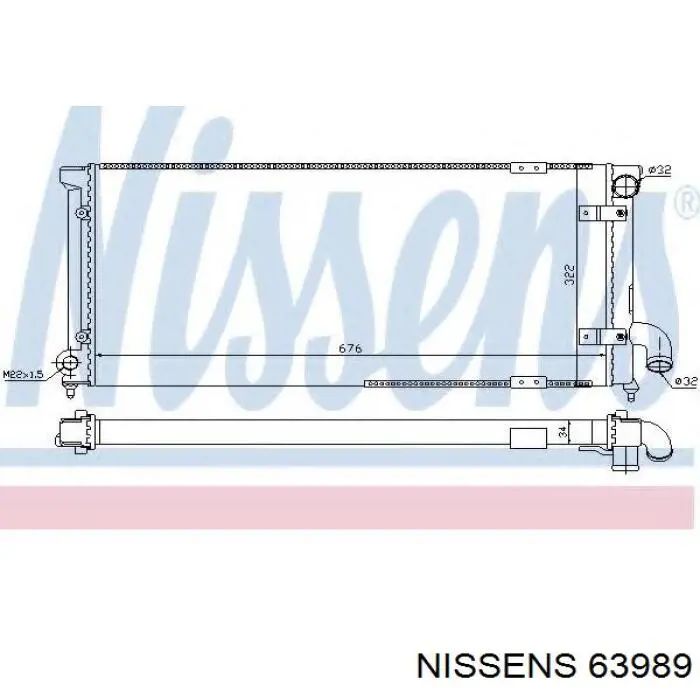 63989 Nissens Радиатор основной