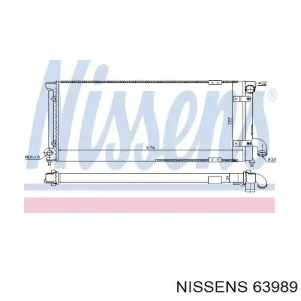Радиатор охлаждения двигателя Nissens 63989 цена, от 50.93 USD