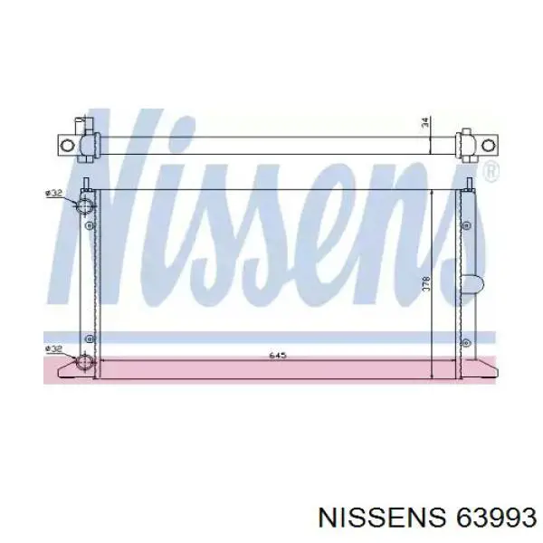 63993 Nissens радиатор