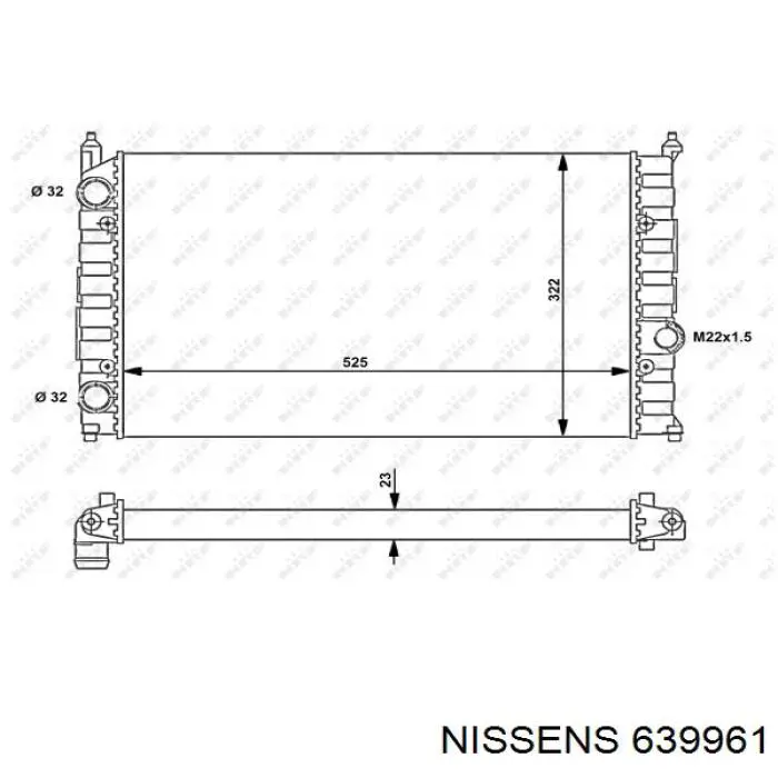 Радиатор 639961 Nissens