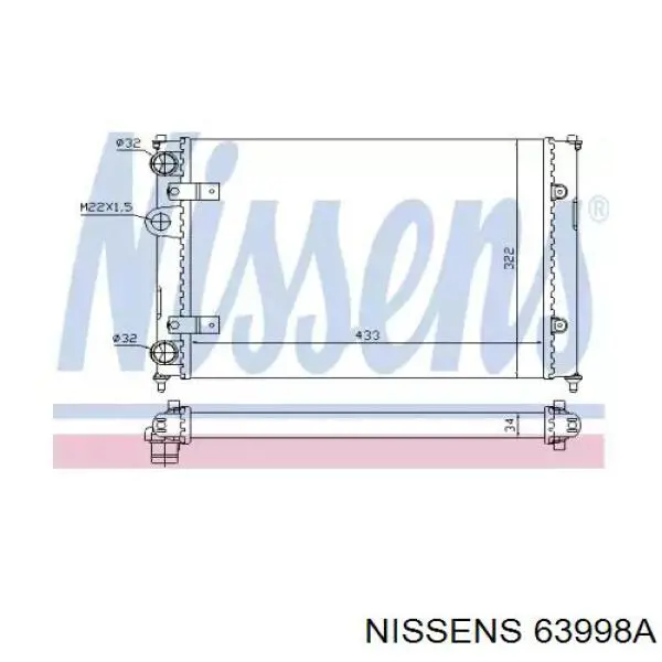 Радиатор 63998A Nissens