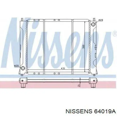 Радиатор 64019A Nissens