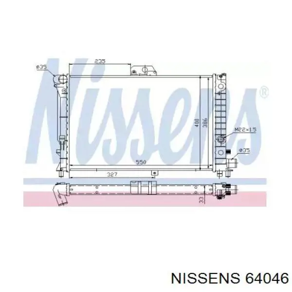 64046 Nissens радиатор