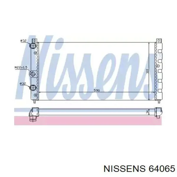 64065 Nissens радиатор