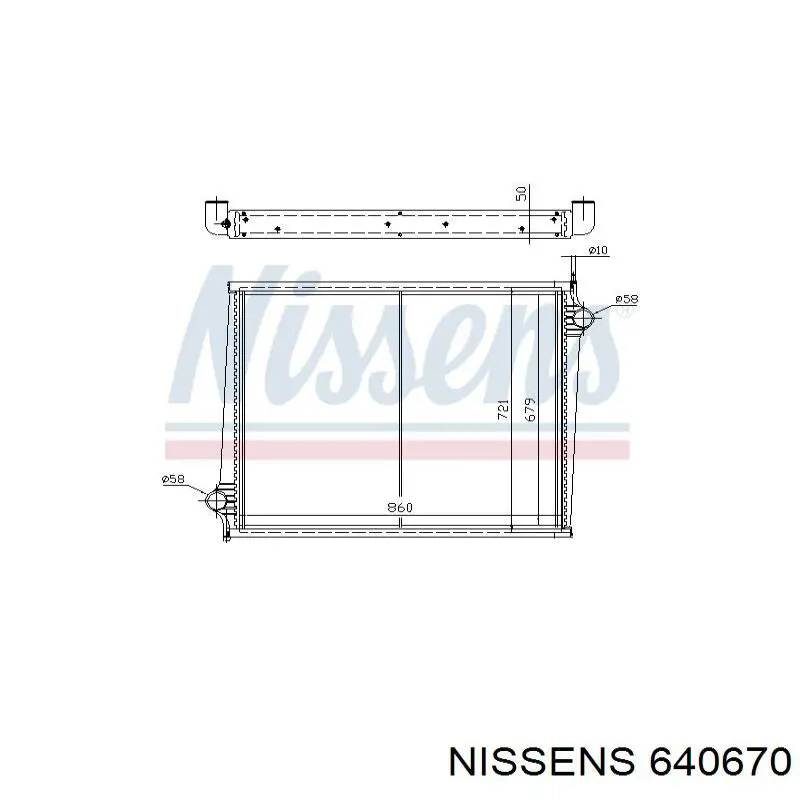 Радиатор охлаждения двигателя Nissens 640670 цена, от 358.28 USD