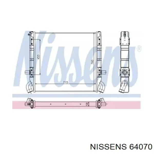 Радиатор 64070 Nissens