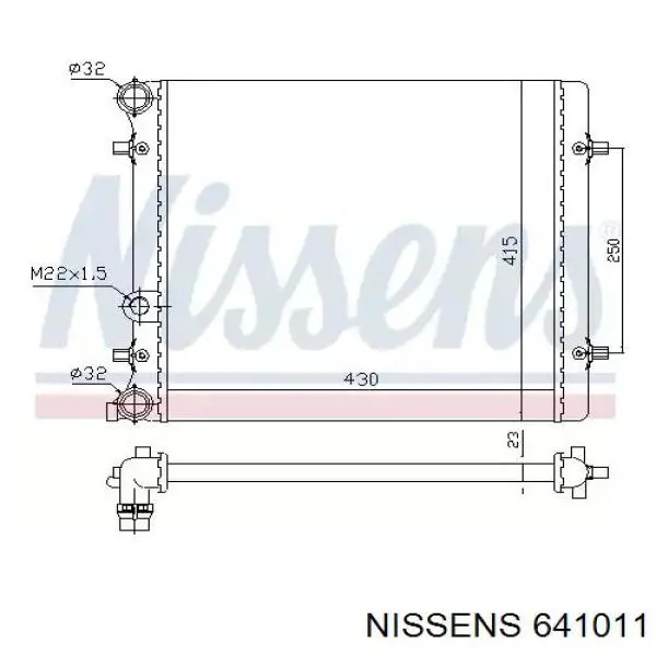 Радиатор 641011 Nissens