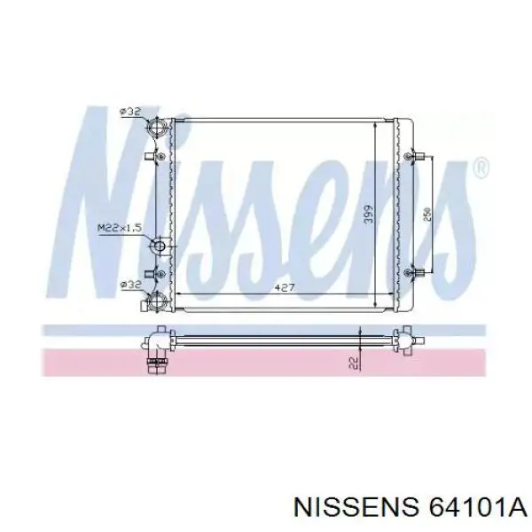 Радиатор 64101A Nissens