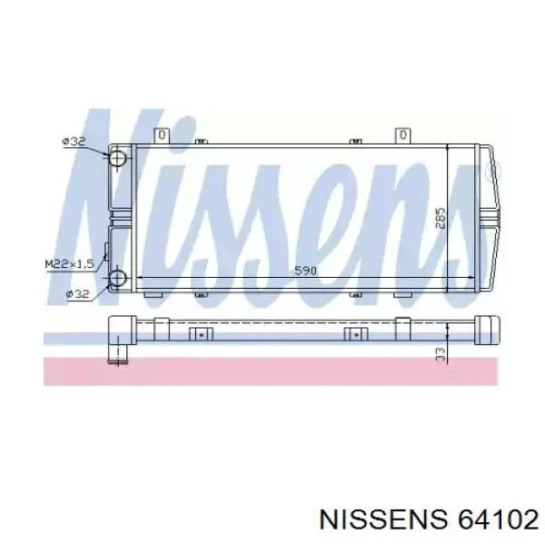 64102 Nissens радиатор