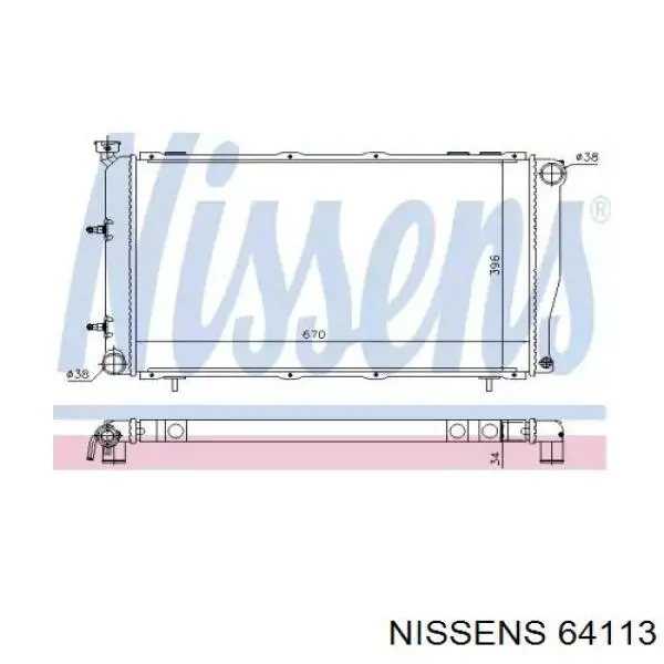 Радиатор 64113 Nissens