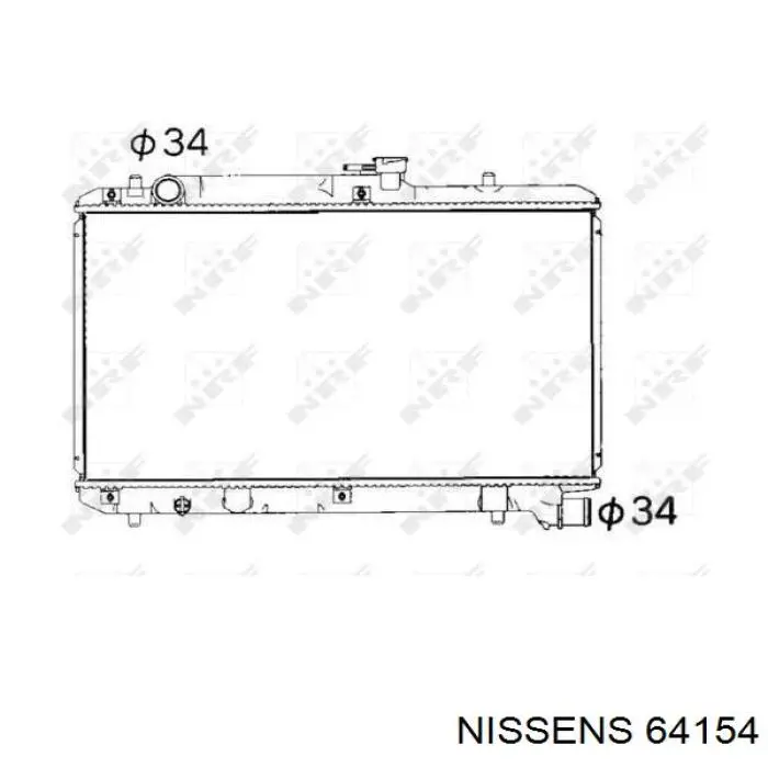 Радиатор охлаждения двигателя Nissens 64154 цена, от 35.16 USD