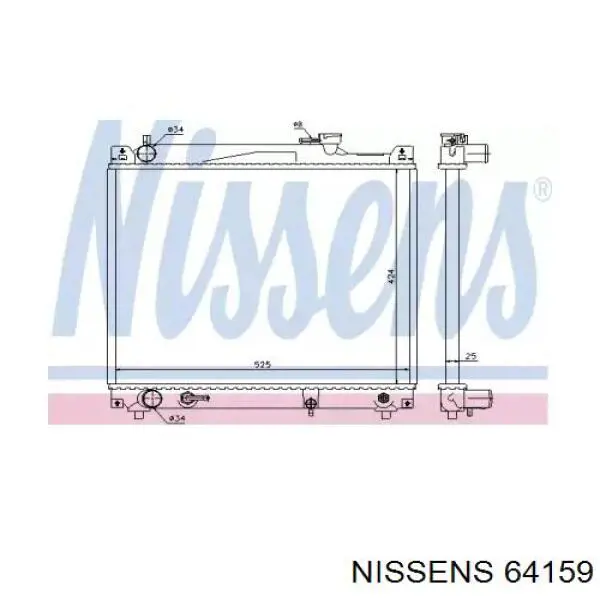 Радиатор 64159 Nissens