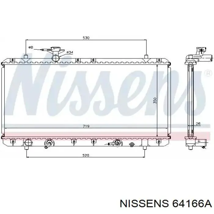 Радиатор 64166A Nissens