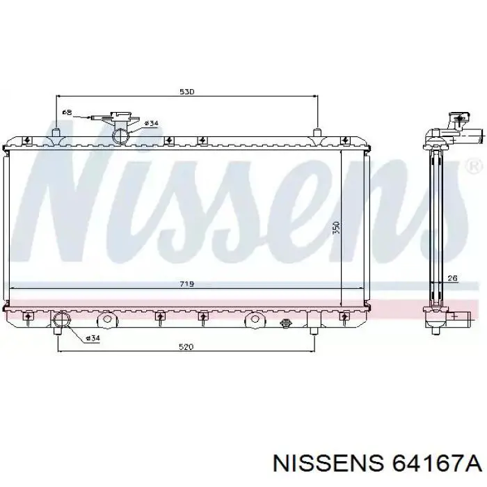 Радиатор 64167A Nissens