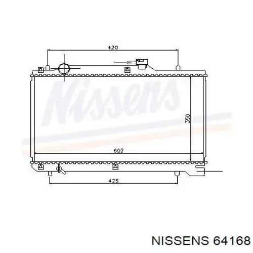Радиатор охлаждения двигателя Nissens 64168 цена, от 113.33 USD