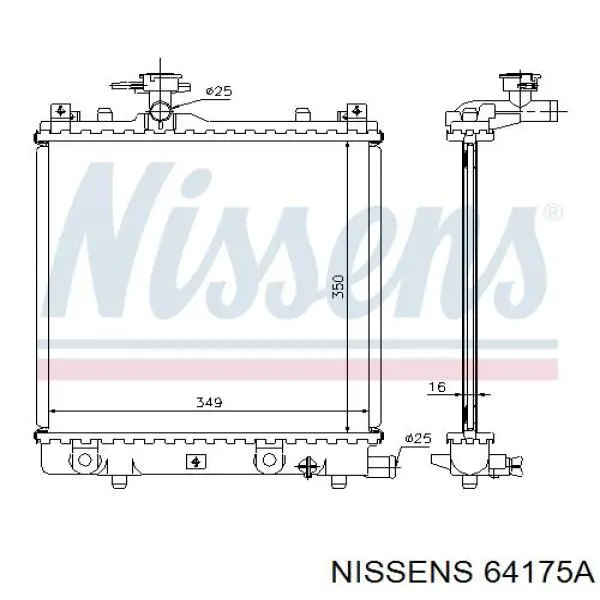 Радиатор 64175A Nissens