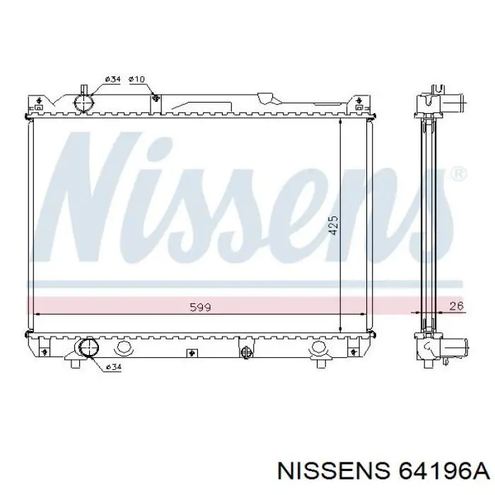 Радиатор 64196A Nissens