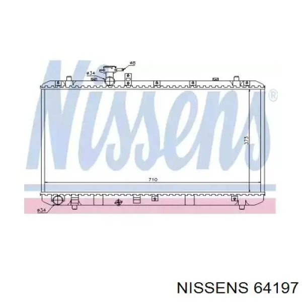 Радиатор охлаждения двигателя Nissens 64197 цена, от 125.70 USD