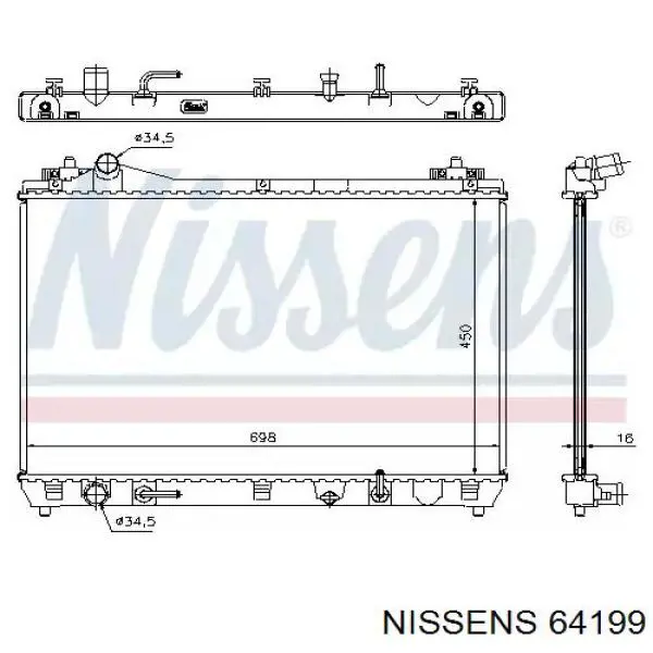 Радиатор 64199 Nissens