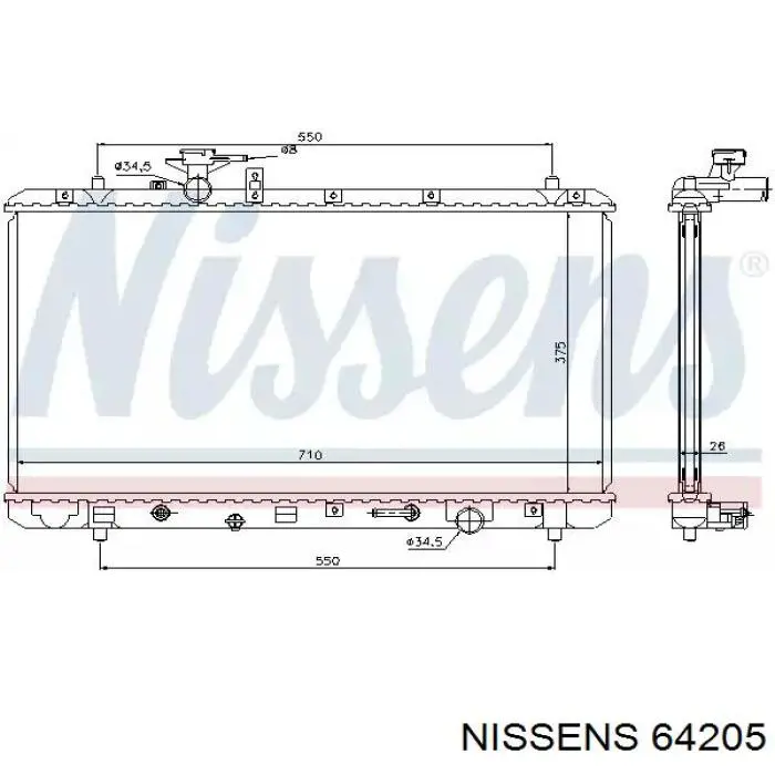 64205 Nissens радиатор