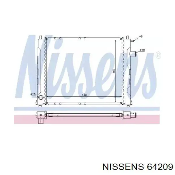 Радиатор 64209 Nissens