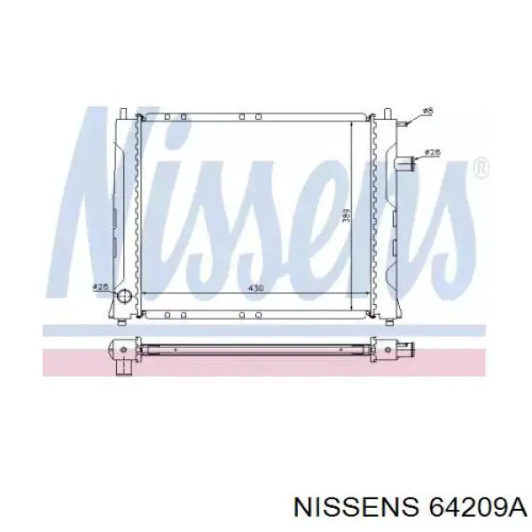 Радиатор 64209A Nissens