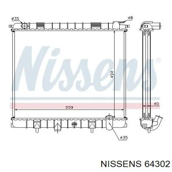 Радиатор 64302 Nissens