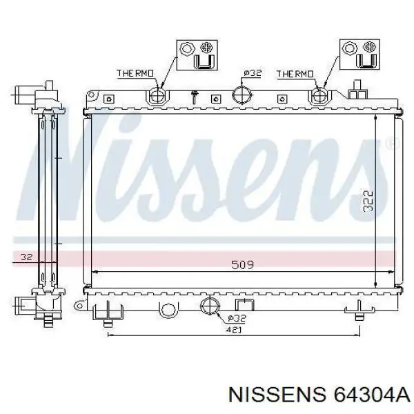 64304A Nissens радиатор