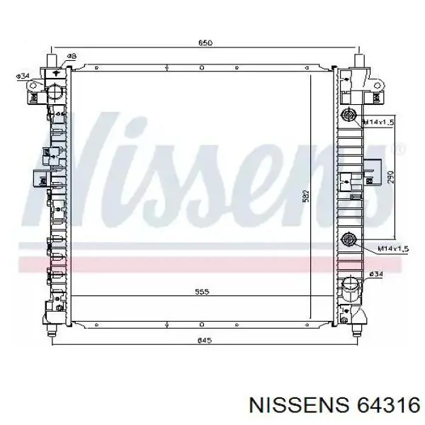 Радиатор 64316 Nissens