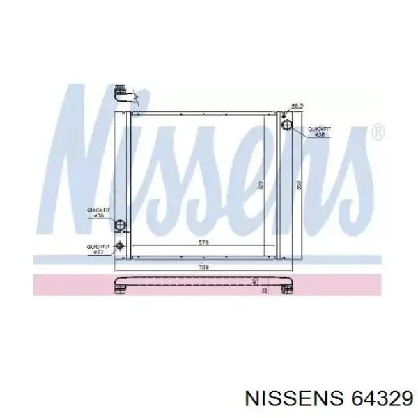 Радиатор охлаждения Nissens FP43A368NS