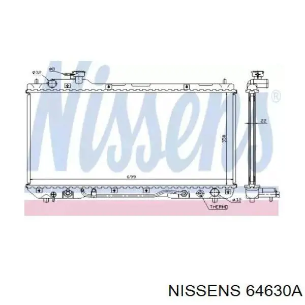 Радиатор 64630A Nissens