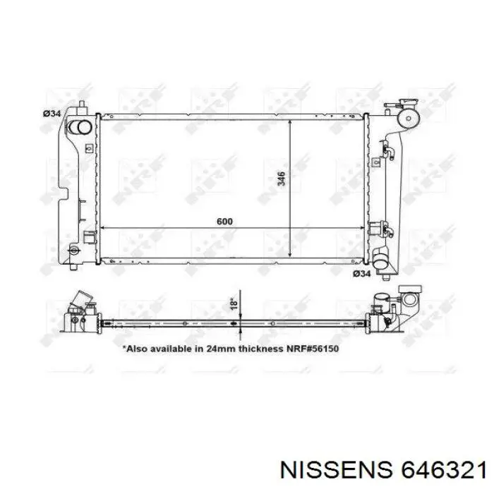 Радиатор 646321 Nissens